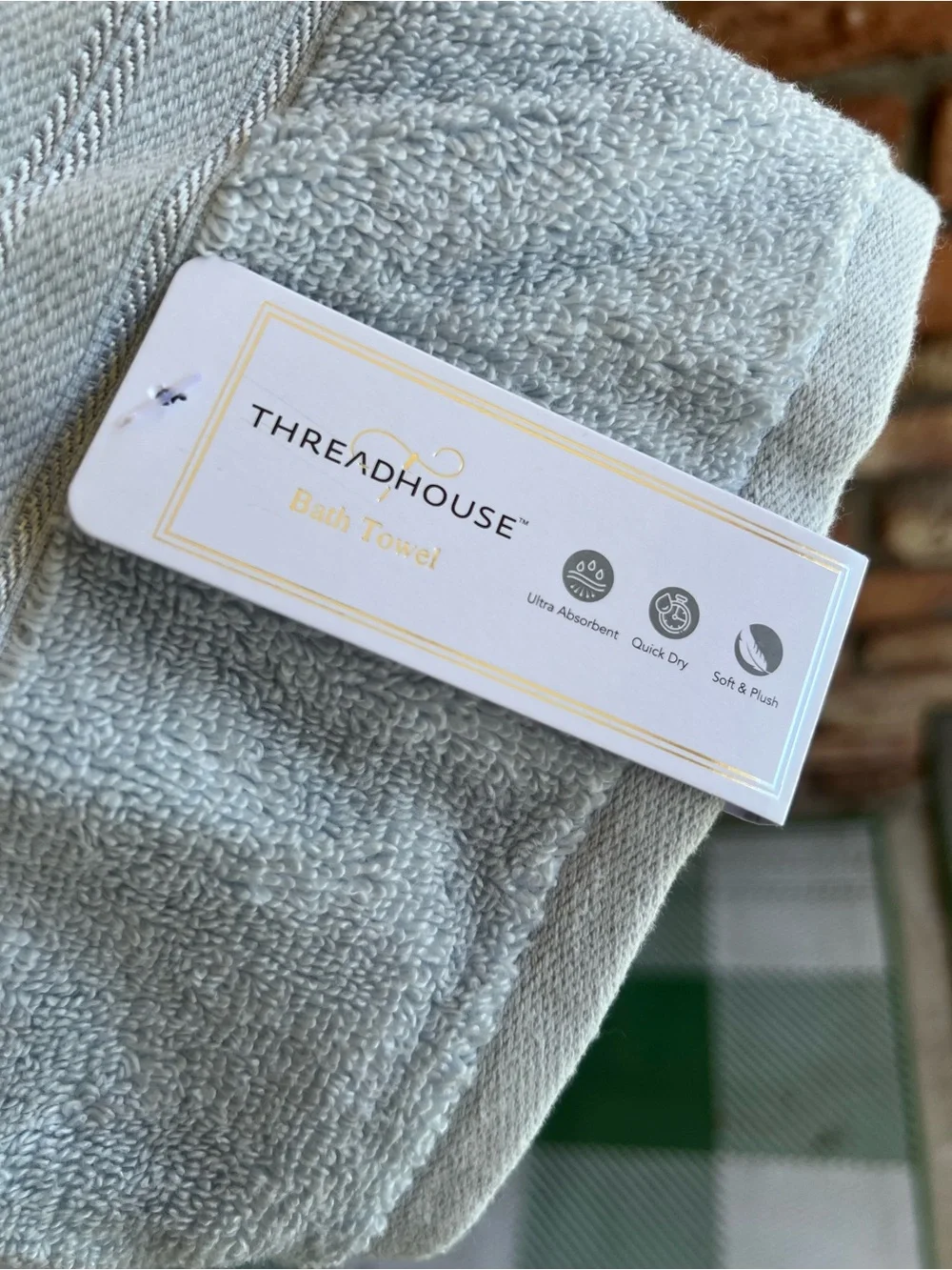 (2) Thread house Classic Plush Light Blue Bath TowelSoft & Absorbent 100% cotton
